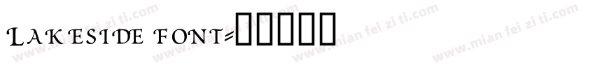 Lakeside font字体转换
